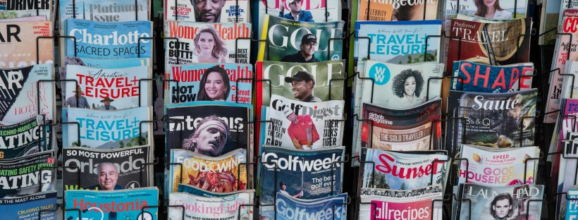 A display of magazines